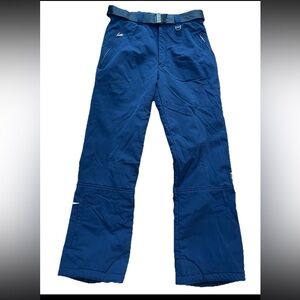 SKYR men’s 30 Regular navy blue ski/snow pants belted Vintage 1980s‎ insulated